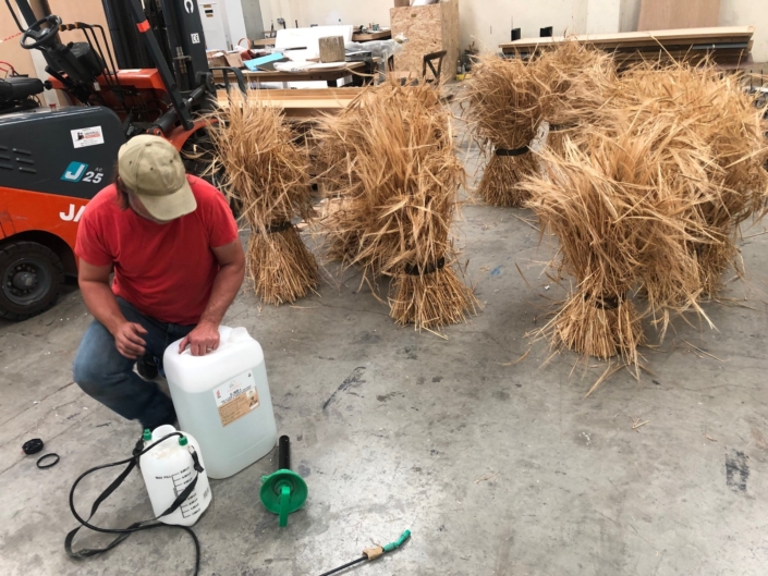 flameproofing barley tufts